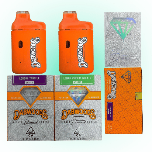 New Dabwoods Premium Rechargeable Vape Pens Liquid Diamond Series 1G (Empty Cart)