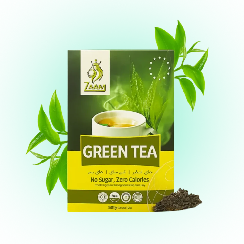 ZAAM Green Tea – No Sugar, Zero Calories 500g – Authentic Taste Experience
