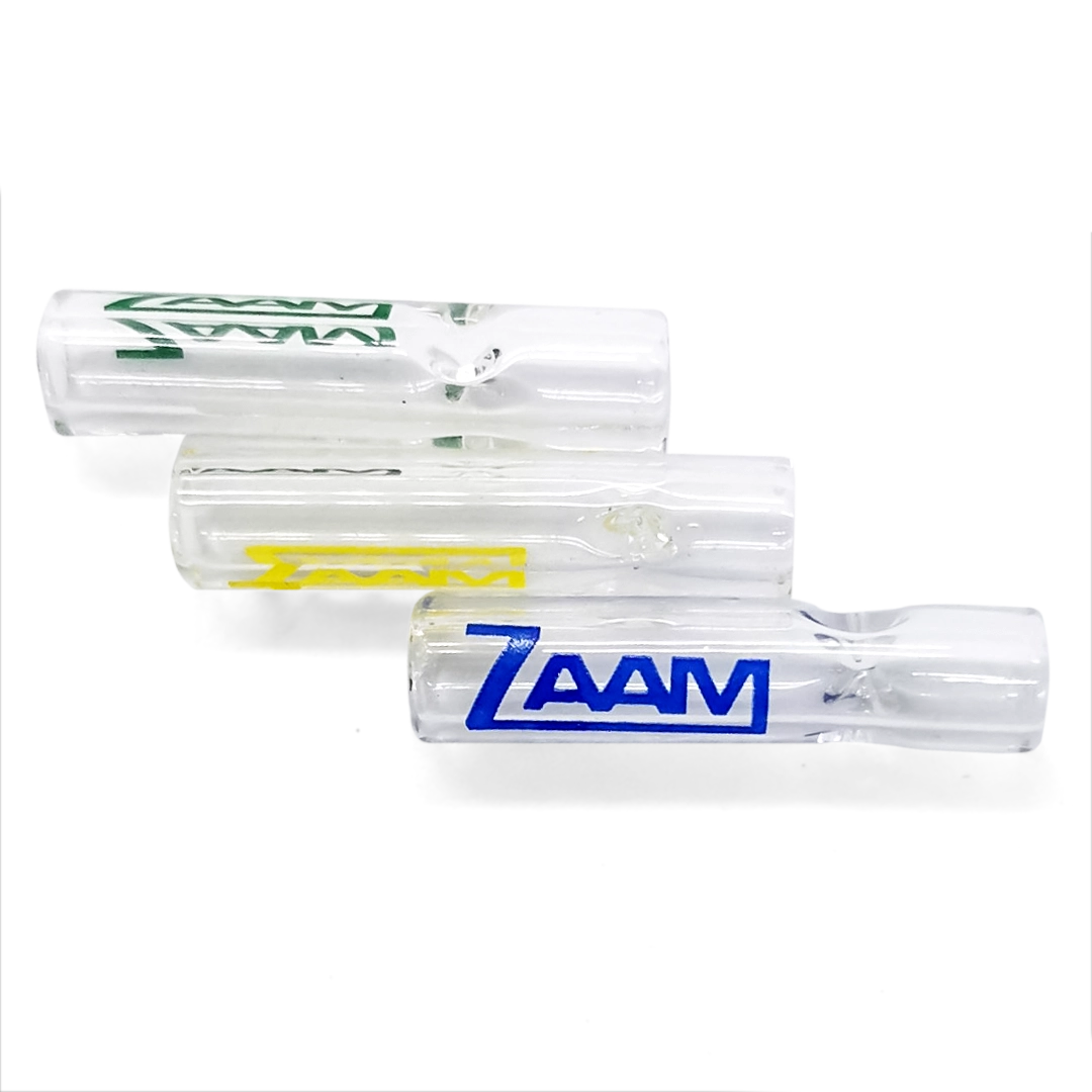 Zaam Glass Pipe Filters - Round Mouth Piece, Two Ash Pinches, Smoking Filter Tip