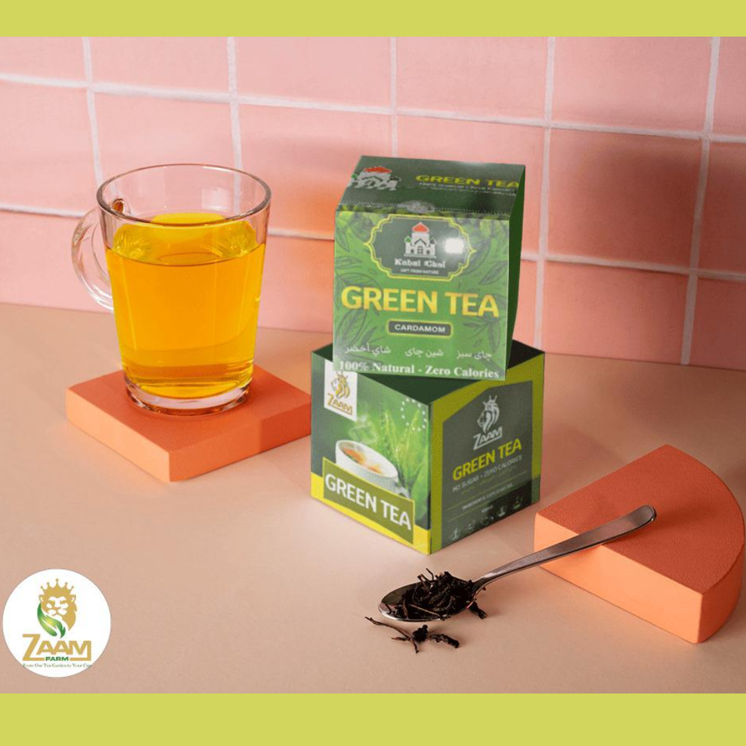 Kabul Chai: 100% Green Tea - No Sugar, No Calories | Certified | Halal | 500g | 200g Loose Tea