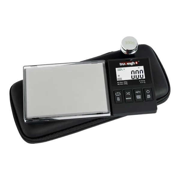 Prac-Tec Digital Pocket Scale G-202 (200g X 0.01g . 250g X 0.1g) Black With Batteries
