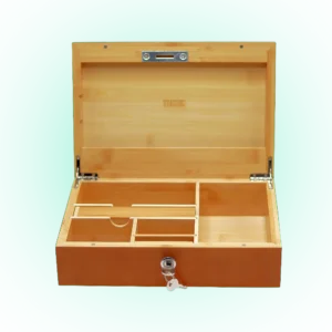 Premium Bamboo Wood Safe Storage Box