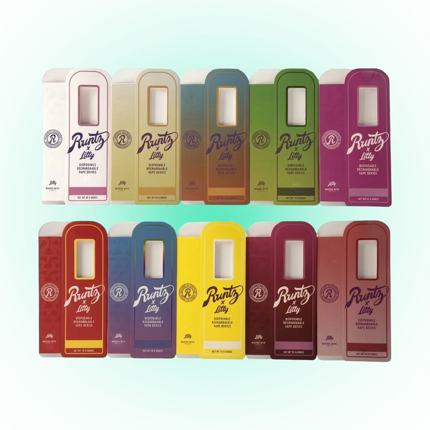 Runtz X Litty Rechargeable Empty Vapes Pens Smoking E Cigarettes 1.0ml
