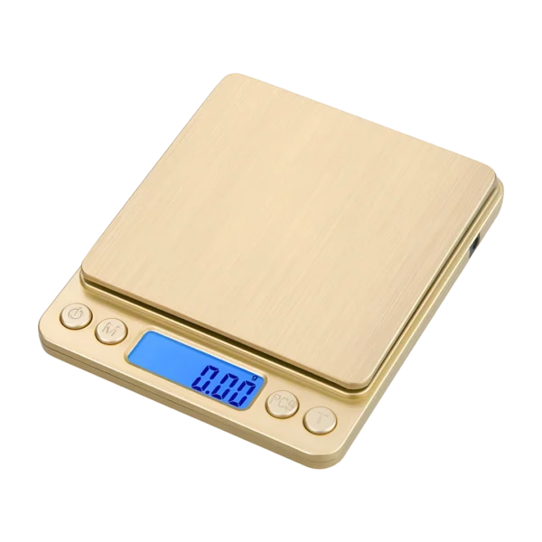 Digital Scale NBG-500g (500g X 0.01g) Golden With Batteries