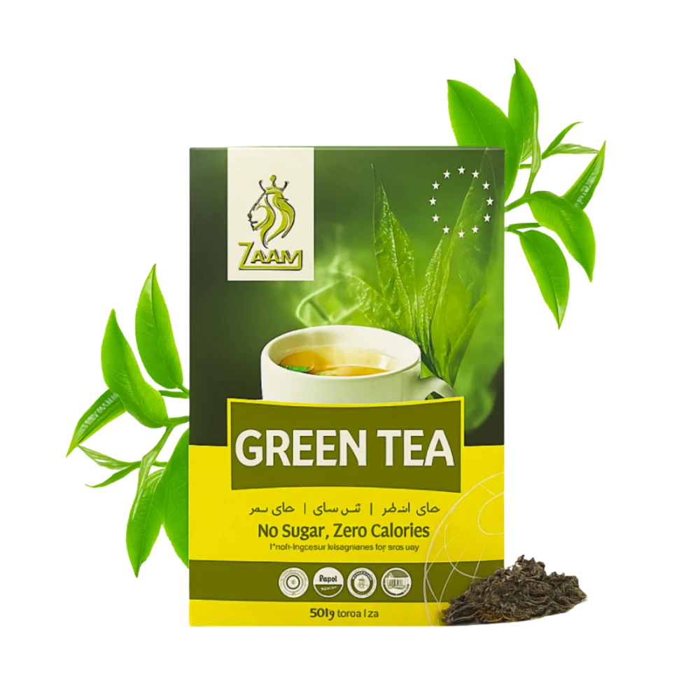 ZAAM Green Tea – No Sugar, Zero Calories 500g – Authentic Taste Experience