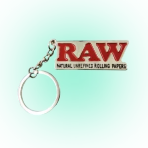 RAW – KEYCHAIN – SILVER METAL KEYRING