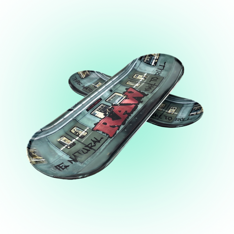 RAW METAL SKATE DECK GRAFFII TRAY