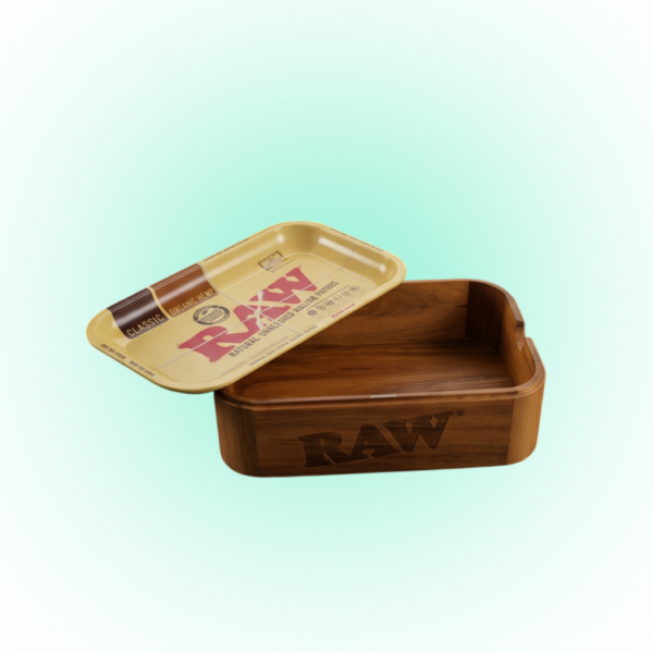 Mini Chaeck Box RAW MINI Wooden Cache Box with Mini Tray Lid - Bulk Carts