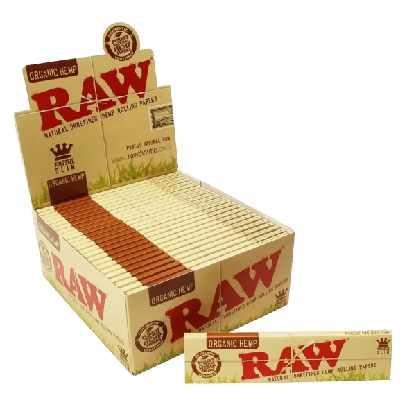 RAW Organic King Size Slim Rolling Papers x50