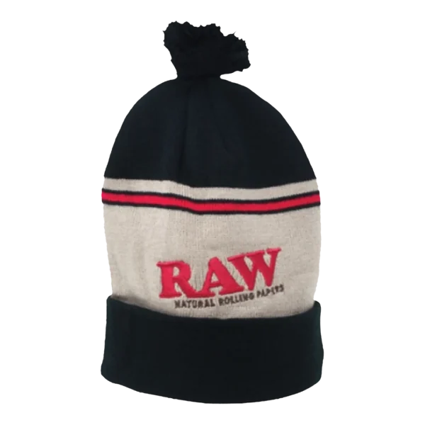 RAW Winter Pompom Hat – Black/Brown