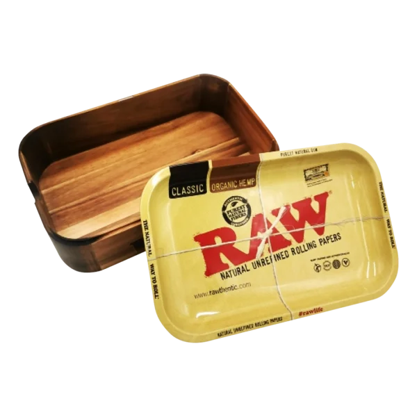 RAW Wooden Cache Box with Tray