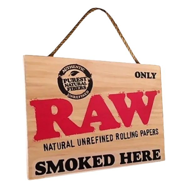 RAW Wooden Door Sign