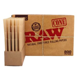 RAW Classic Natural Unrefined King Size Cones