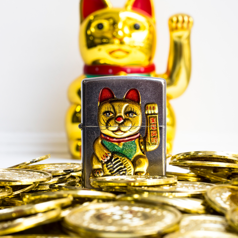 Golden Lucky Cat lighter