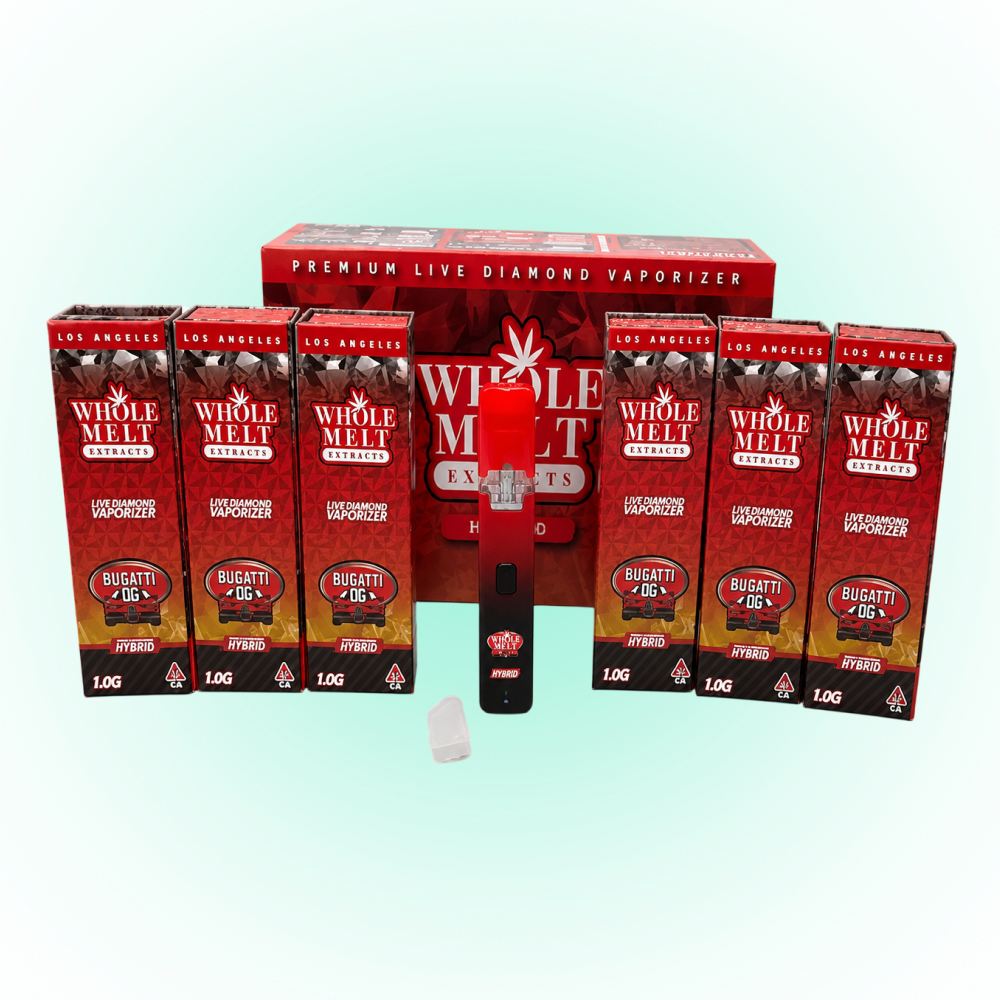 WHOLE MELT EXTRACTS Premium Live Diamond Vaporizers – 1g (Empty Cartridges & Packaging)