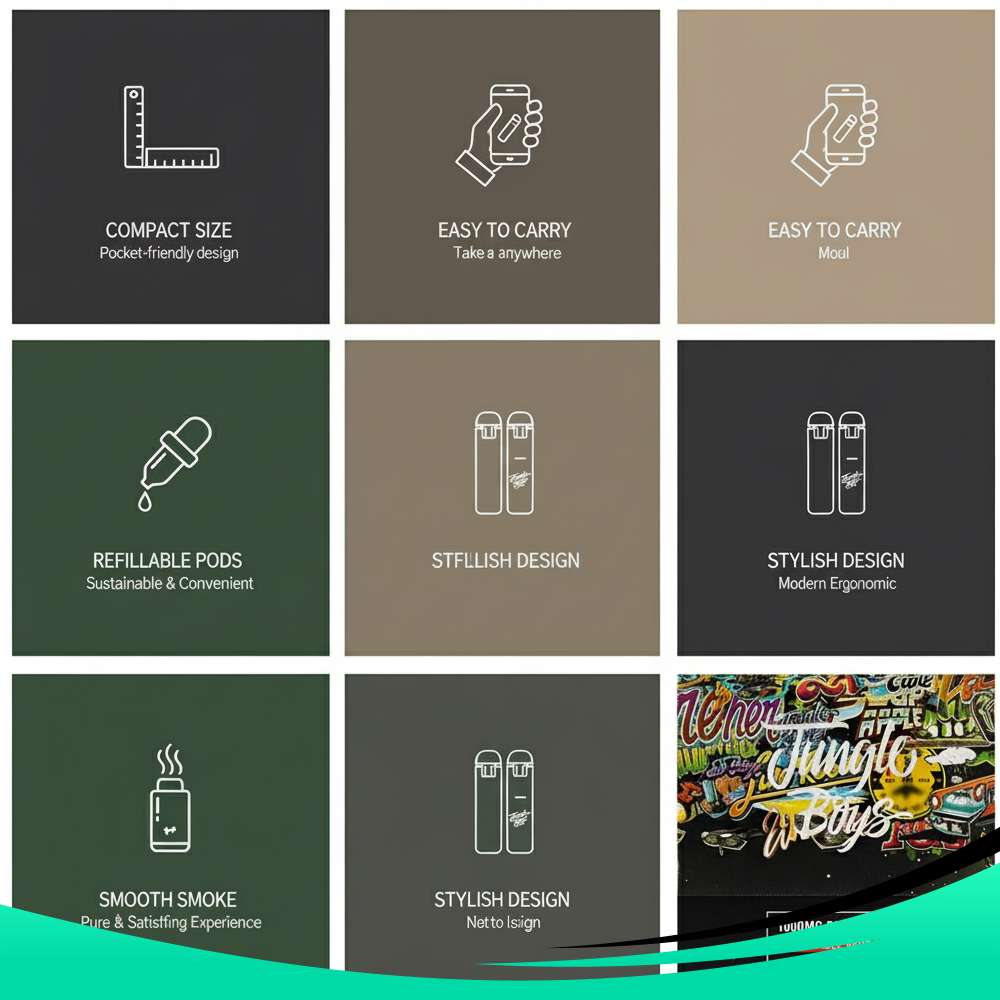 Jungle Boys Empty Rechargeable Vape Pens – 1.0ml Empty Refillable E-Cigarette Cartridges (Pack of 10) - Image 5