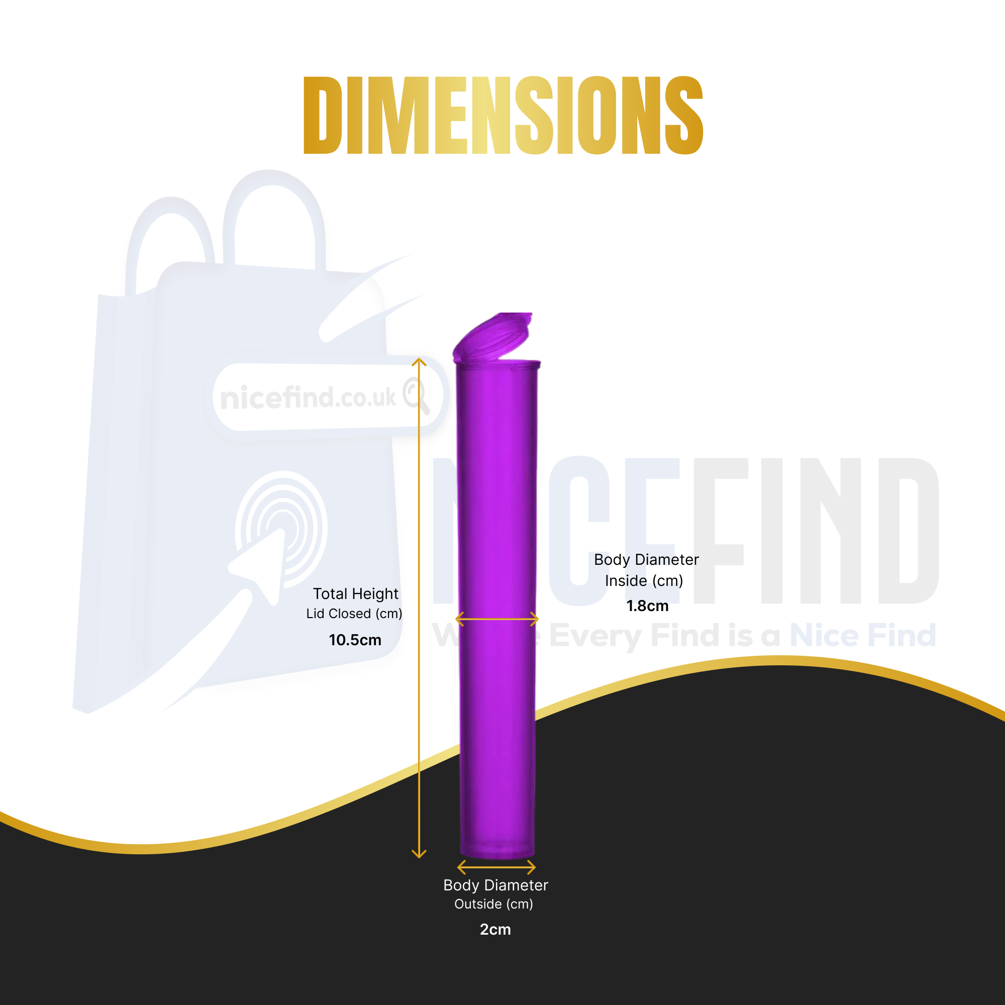 116mm Pop Top Tubes – Child-Resistant, Premium Smell-Proof Storage Tubes for Slim Products & Pre-Roll Packaging - Image 7
