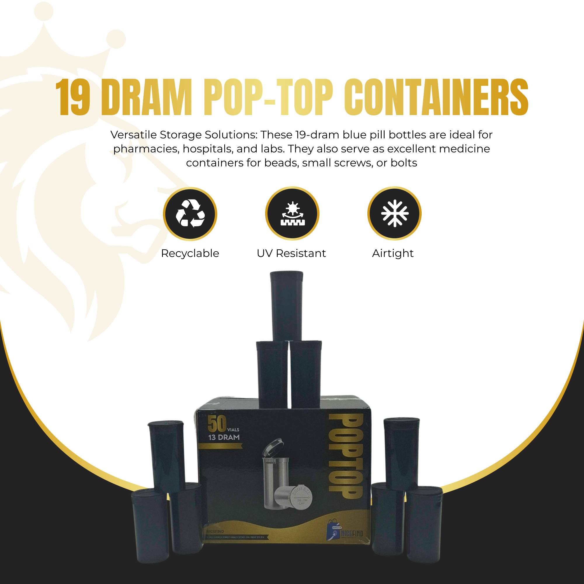 Pop Top 19 Dram Containers – Premium Smell-Proof Storage Vials for Supplements, Herbs & Small Items - Image 8