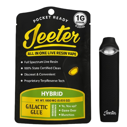 JEETER 1G Premium All-in-One Live Resin Refillable Vape Cartridge – Lab Tested & Certified Clean