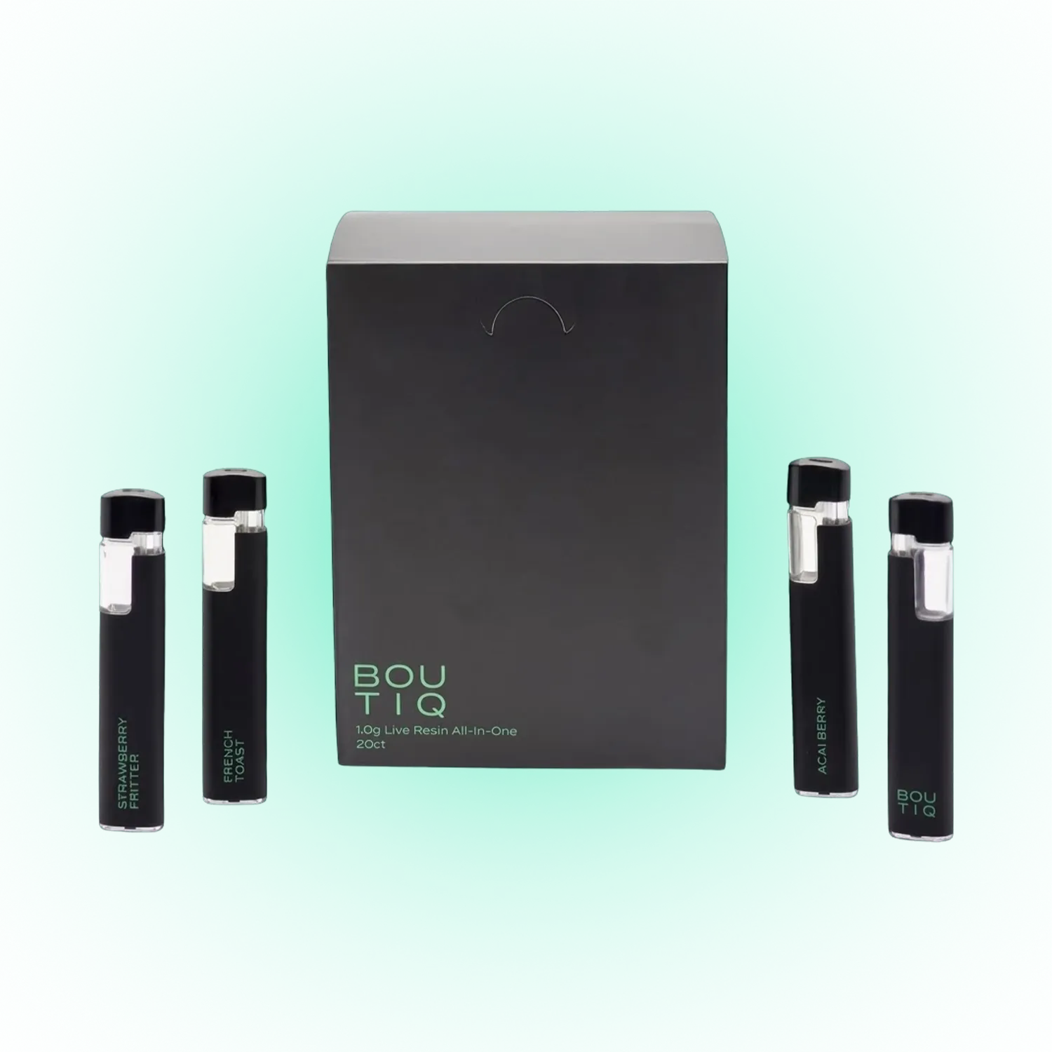 BOUTIQ Live Resin Rechargeable All-In-One – 1000mg | Empty Vape Carts – Unique Packaging