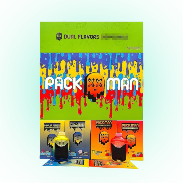 Packman Dual-Flavor Empty Vape Carts – 1G (Refillable & Reusable)