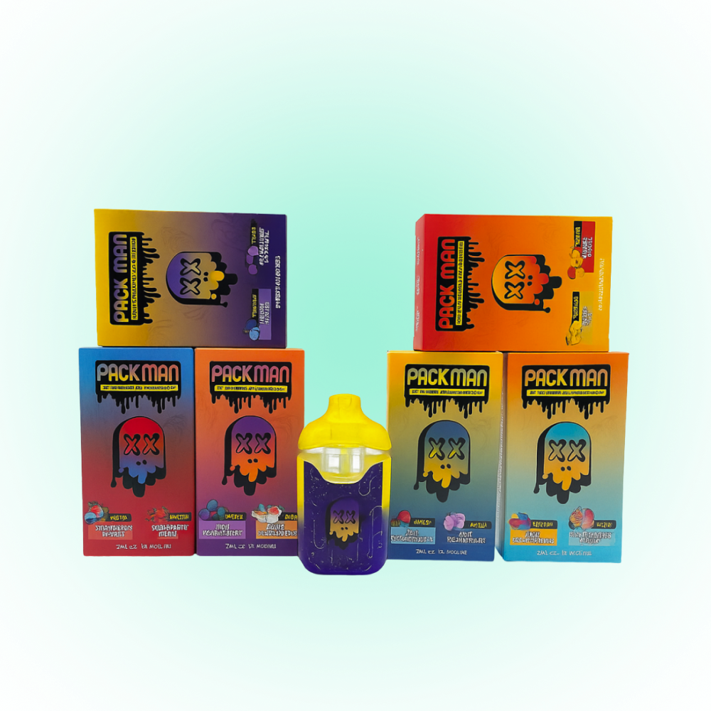 Packman Dual-Flavor Empty Vape Carts – 1G (Refillable & Reusable)