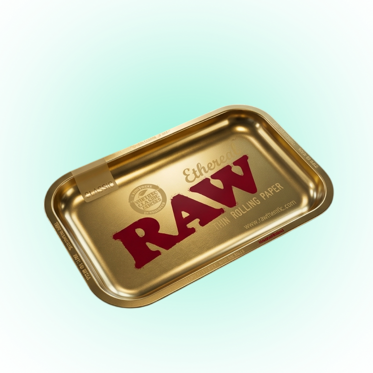 RAW Ethereal Tray – Gold Edition – Lightweight Polished Metal Organizer (Limited Edition)