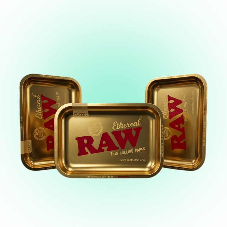 RAW Ethereal Tray – Gold Edition – Lightweight Polished Metal Organizer (Limited Edition)