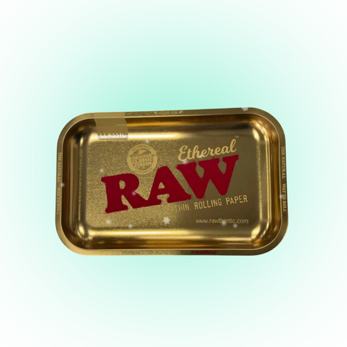 RAW Ethereal Tray – Gold Edition – Lightweight Polished Metal Organizer (Limited Edition)