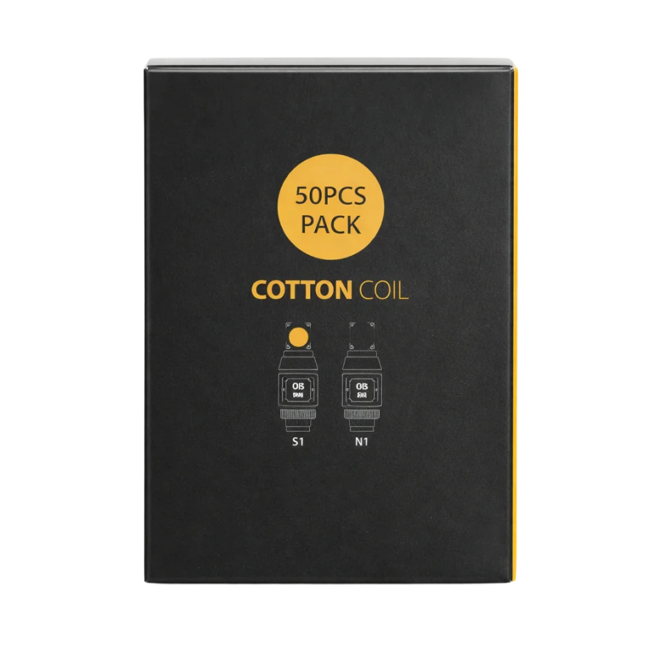 OBS Cotton Coil 50pcs Pack Replacement Vape Coils Genuine OBS Coil Heads