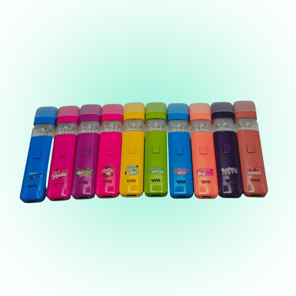 Whole Melt Extracts Candy Edition Empty Cart 1.0G Box of 100 (10 Different Flavours) | Rechargeable Vape Device | Multiple Packaging