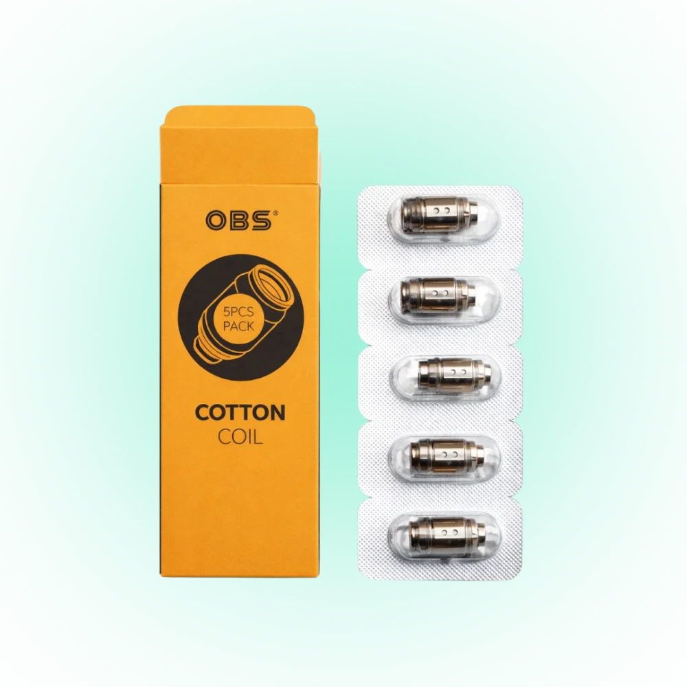 OBS Cotton Coil 50pcs Pack Replacement Vape Coils Genuine OBS Coil Heads