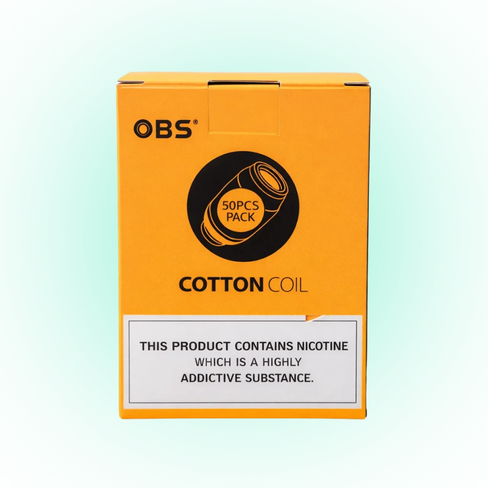 OBS Cotton Coil 50pcs Pack Replacement Vape Coils Genuine OBS Coil Heads