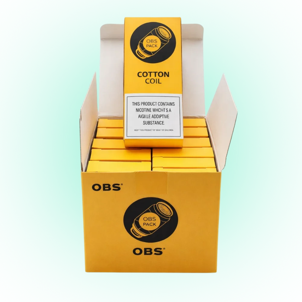 OBS Cotton Coil 50pcs Pack Replacement Vape Coils Genuine OBS Coil Heads