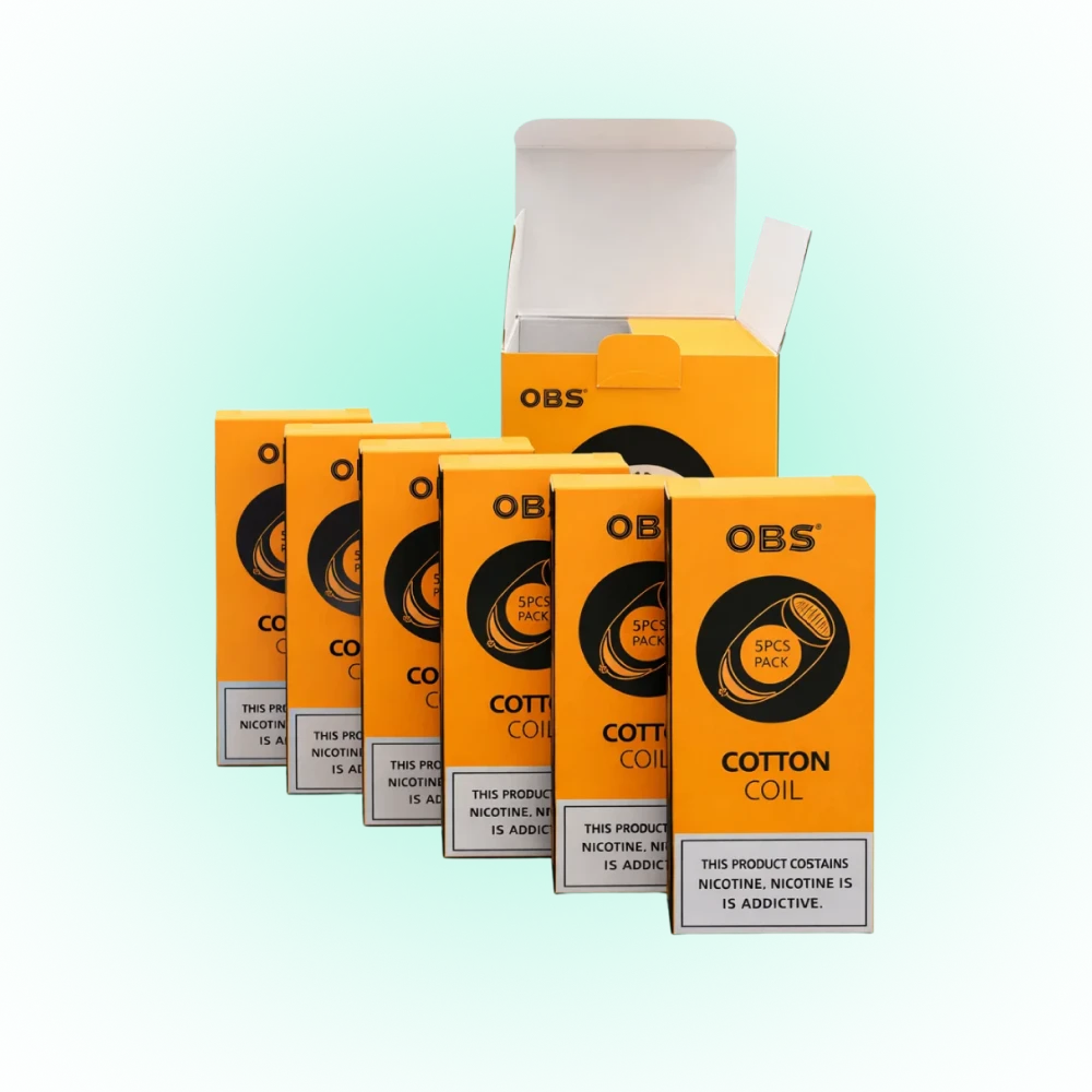OBS Cotton Coil 50pcs Pack Replacement Vape Coils Genuine OBS Coil Heads