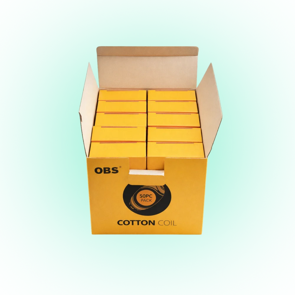 OBS Cotton Coil 50pcs Pack Replacement Vape Coils Genuine OBS Coil Heads