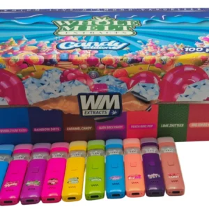 Whole Melt Extracts Candy Edition Empty Cart 1.0G Box of 100 (10 Different Flavours) | Rechargeable Vape Device | Multiple Packaging