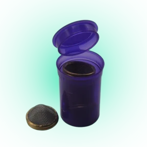 22mm Conical Pipe Filter Brass Screen (30 pcs) – Packed in 6 Dram Poptop Storage Container