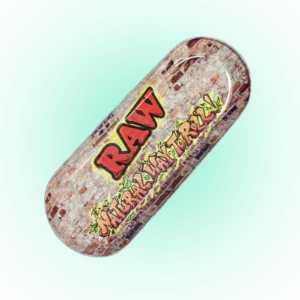 Raw Metal Skateboard Graffiti Tray – Durable & Stylish Rolling Tray