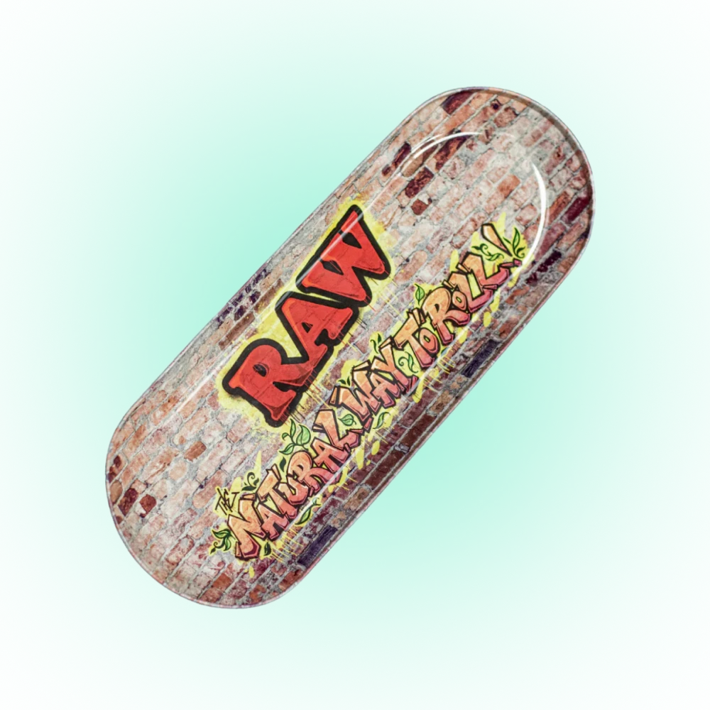 Raw Metal Skateboard Graffiti Tray – Durable & Stylish Rolling Tray