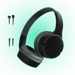 Belkin SoundForm Mini Kids Wireless Headphones – Over-Ear Bluetooth Headset with Mic, 30H Battery, Safe Sound Limit & Fun Stickers