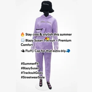 Blazy Susan Premium Tracksuit – Summer Edition with Fluffy Cap