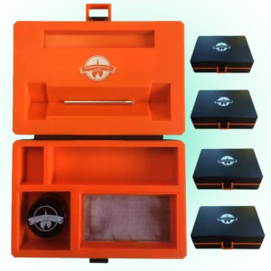 Cheekyone Smokers Club Rolling Station V3.0 – Premium Smoking Accessory Organizer with Grinder Slot, V Tray & Tool
