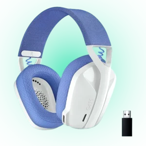 Logitech G435 LIGHTSPEED & Bluetooth Wireless Gaming Headset – Ultra Lightweight 165g, Dual Beamforming Mics, 18h Battery, Dolby Atmos Compatible – White