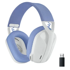 Logitech G435 LIGHTSPEED & Bluetooth Wireless Gaming Headset – Ultra Lightweight 165g, Dual Beamforming Mics, 18h Battery, Dolby Atmos Compatible – White