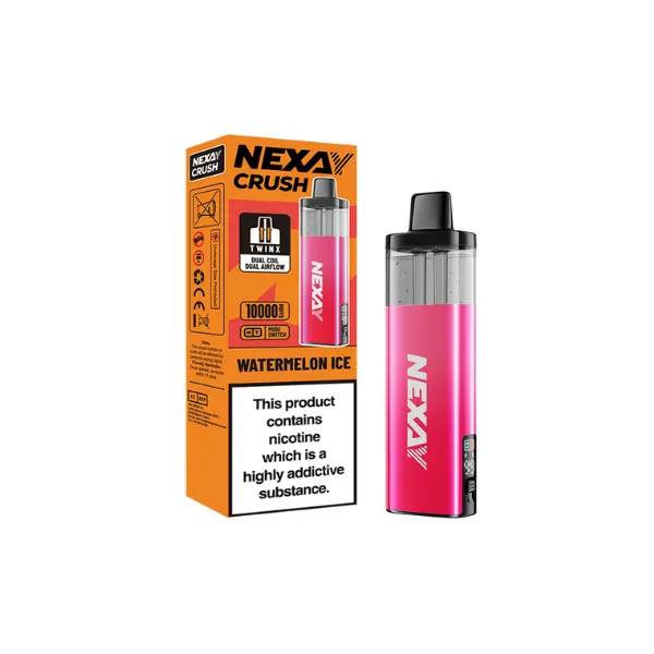 Nexay Crush Twinx Dual Coil Vape 10,000 Puffs Rechargeable Vape UK