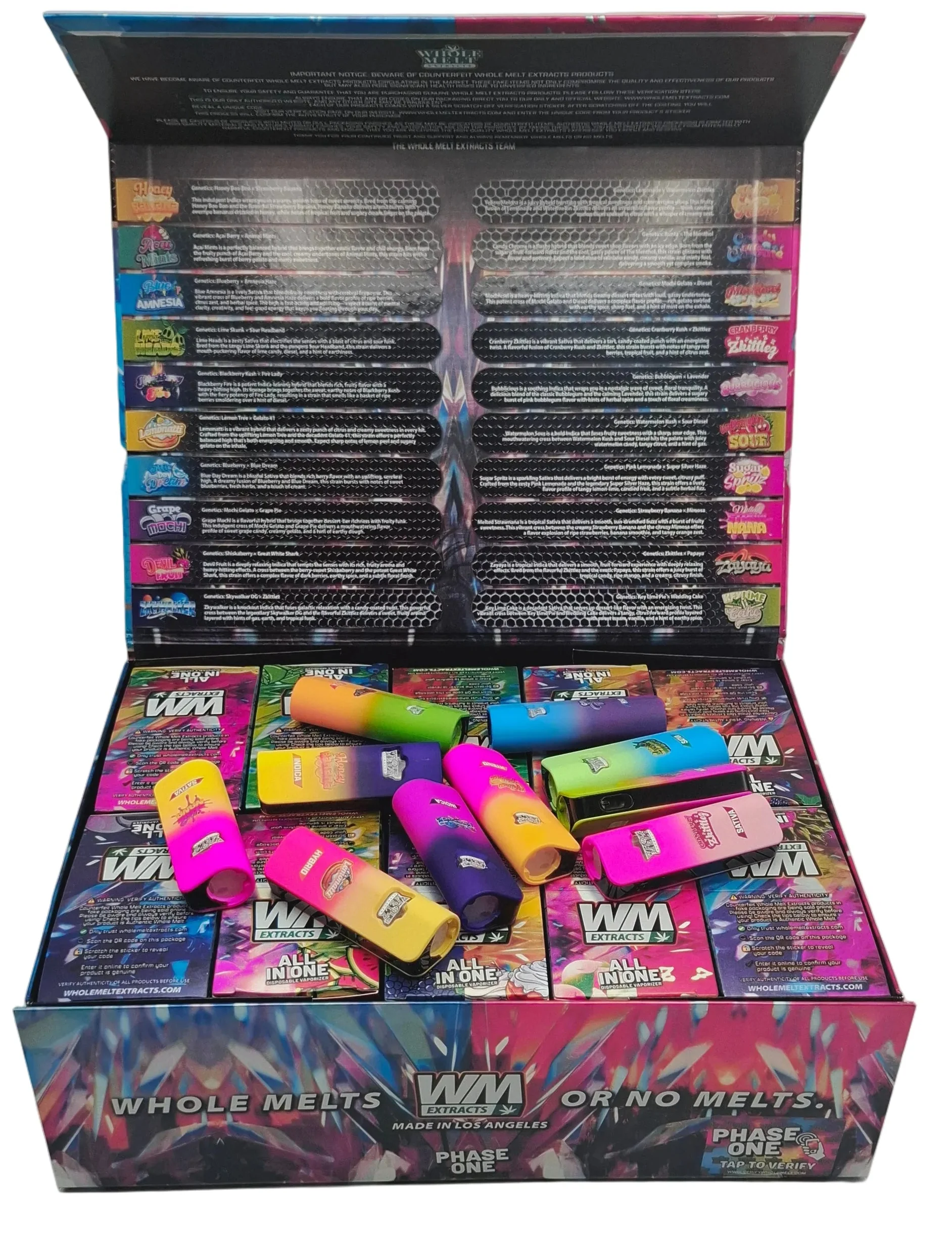 Whole Melt Extracts V7 (New) Empty Cart Phase One Liquid Diamond Live Resin All-In-One Vape Devices (100 Pack) - Image 4