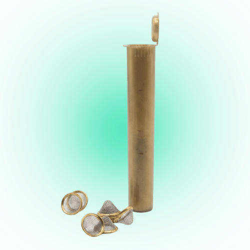 Premium 15mm Conical Brass Pipe Screens (30 Pack) | Reusable Pipe Filters in 116mm Pop Tube