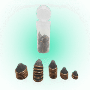 50-Pack Conical Pipe Screens Set | 10pcs Each Size (12mm, 15mm, 17mm, 20mm & 22mm) | Steel & Brass Filters with 19 Dram Pop-Top Container
