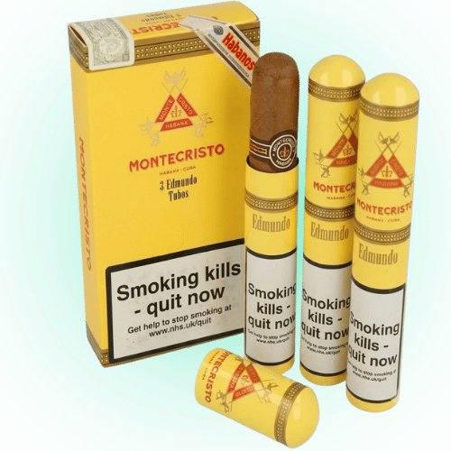 Luxury Cigars – Montecristo Edmundo Tubed Pack of 3 Premium Handmade Cuban Cigars